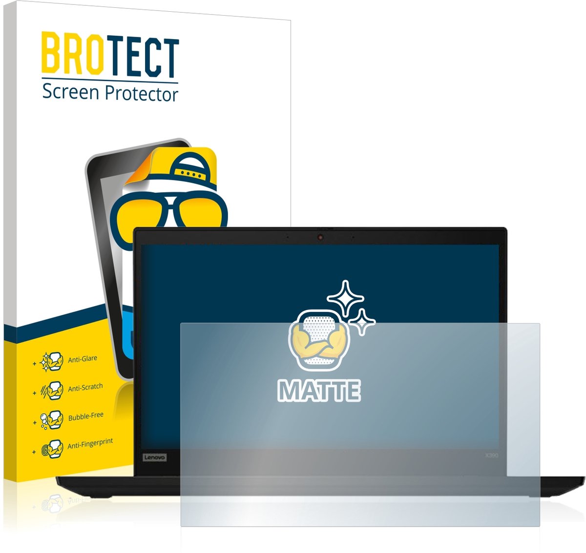 BROTECT - Screenprotector voor Lenovo ThinkPad X390 Non-Touch - Folie Beschermfolie matte