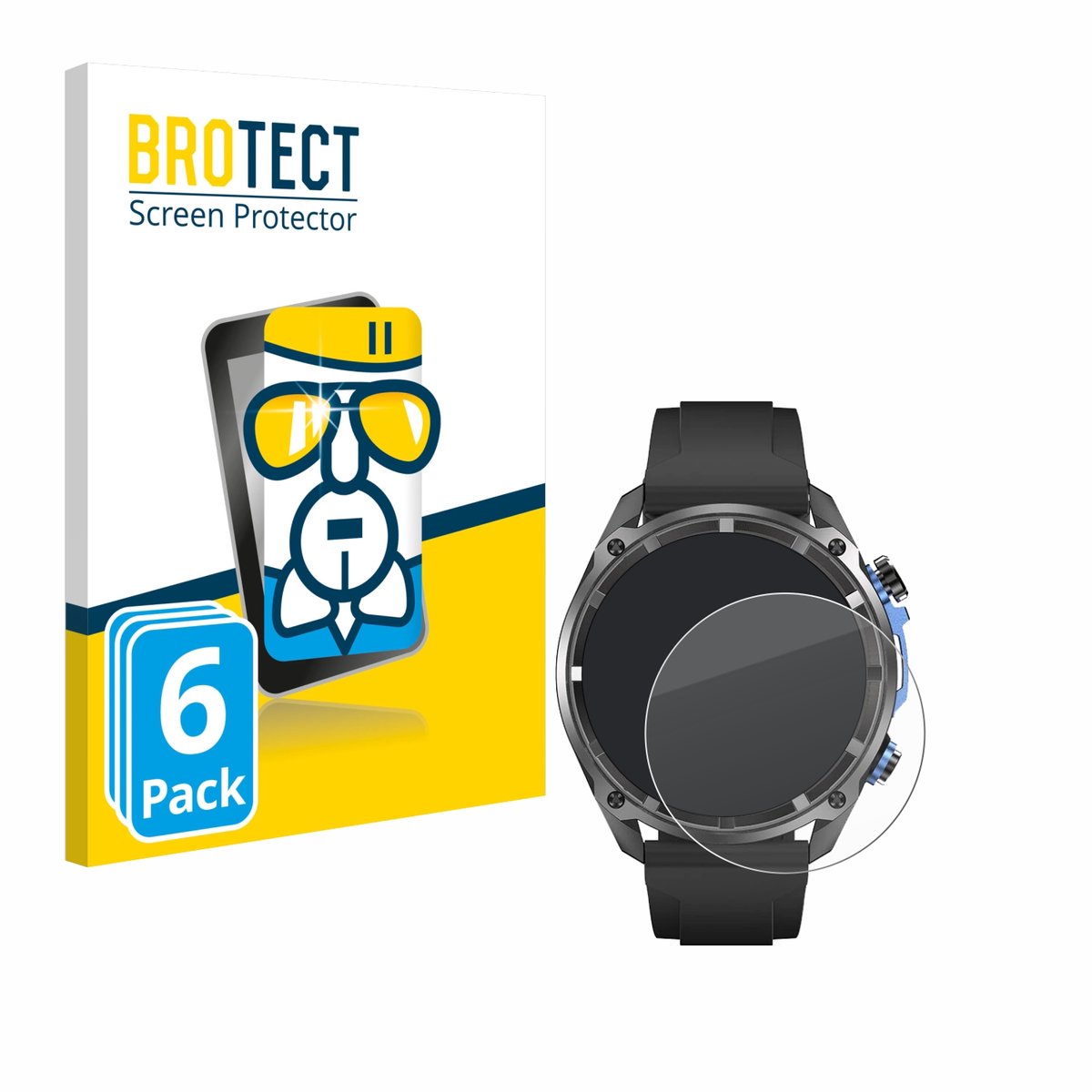 Screenprotector 6 Stuks voor DTNO.1 DTG1 1.43" Beschermglas transparant