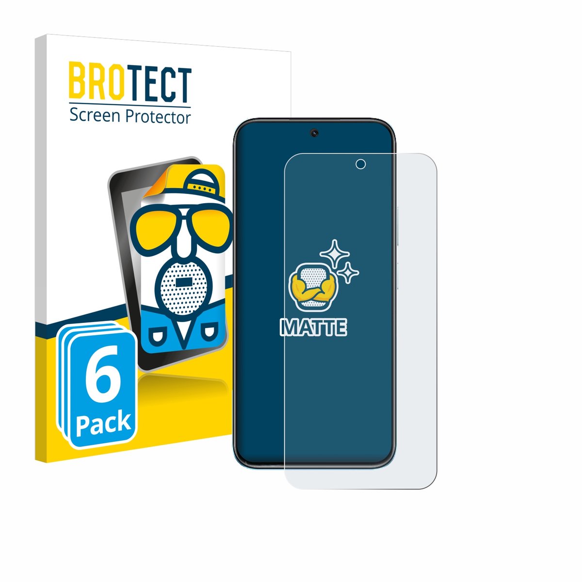 BROTECT - Screenprotector voor realme Narzo 90X - Folie Beschermfolie matte 6 Stuks