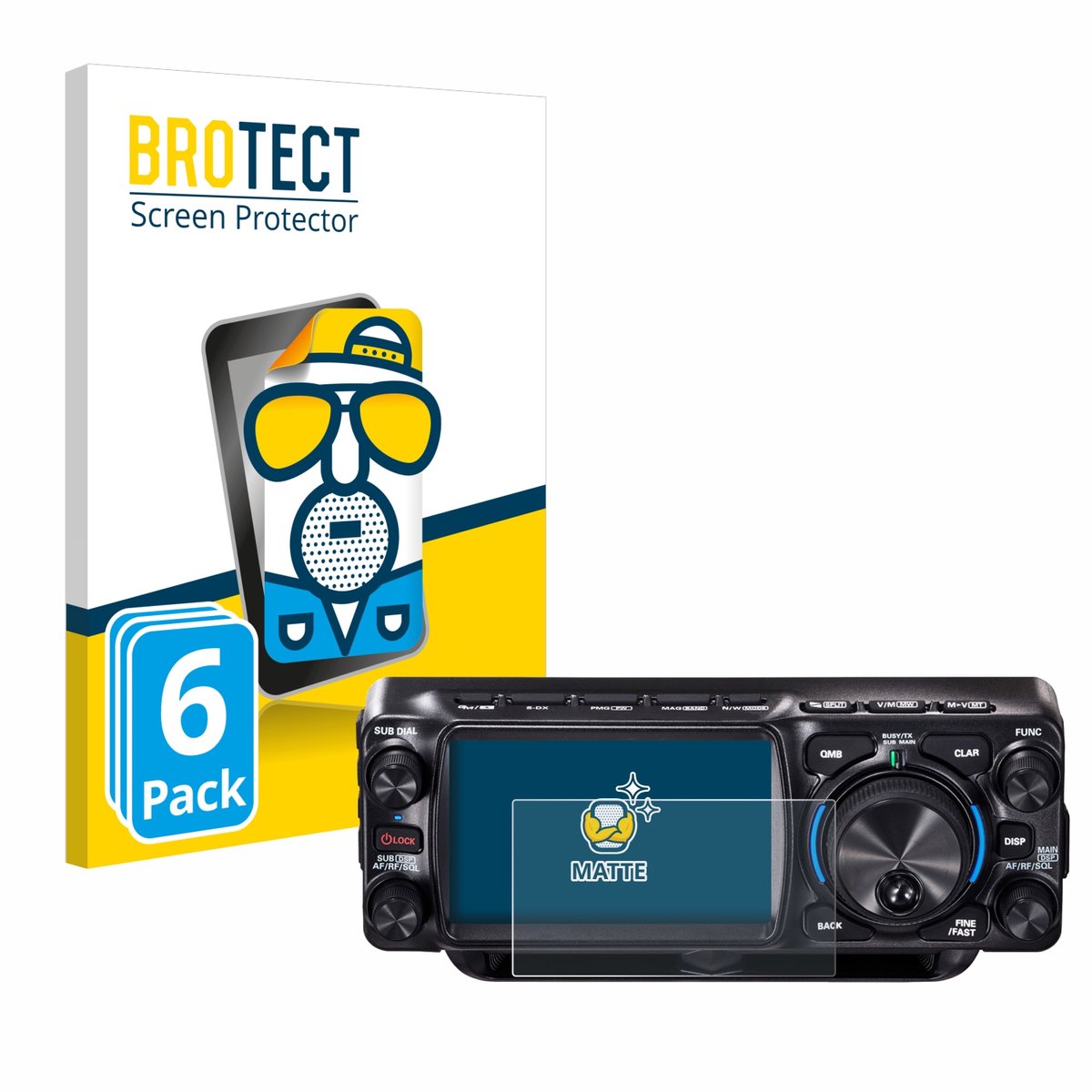 BROTECT - Screenprotector voor Yaesu FTX-1 - Folie Beschermfolie matte 6 Stuks