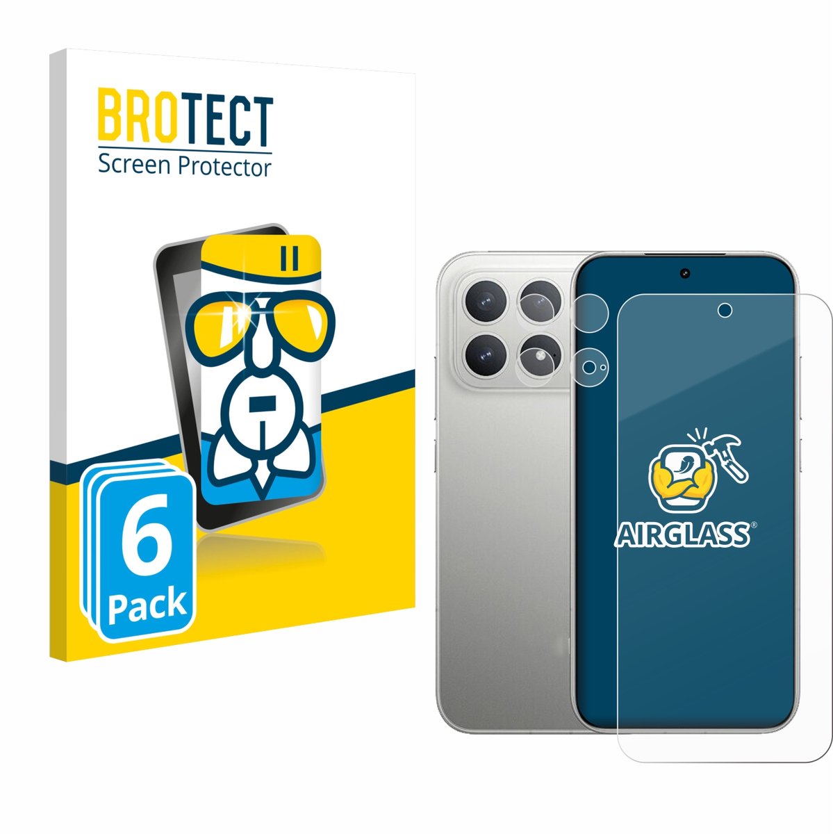 Screenprotector 6 Stuks voor Xiaomi Poco F8 Pro (Voor+Camera) Beschermglas transparant