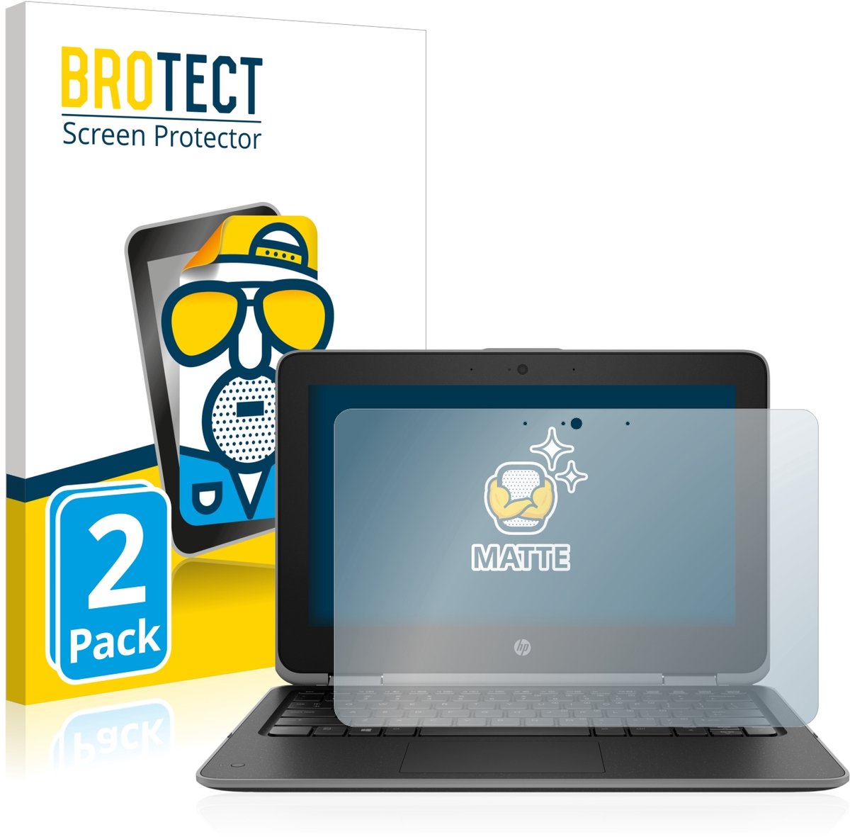 BROTECT - Screenprotector voor HP ProBook x360 11 G3 - Folie Beschermfolie matte 2 Stuks