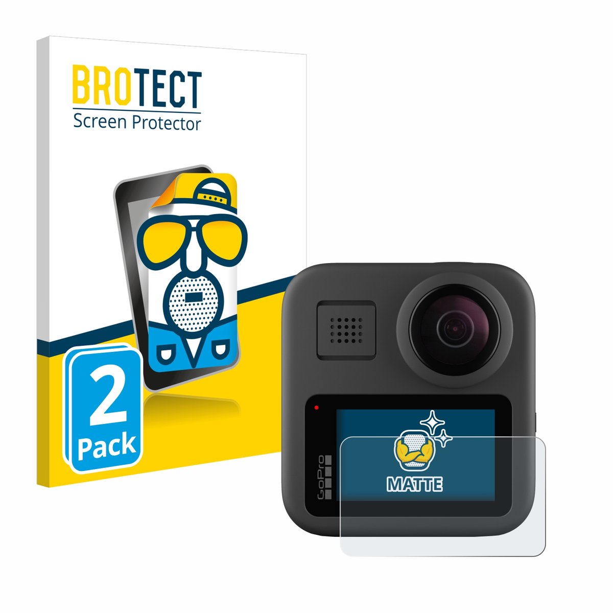 BROTECT - Screenprotector voor GoPro Max - Folie Beschermfolie matte 2 Stuks