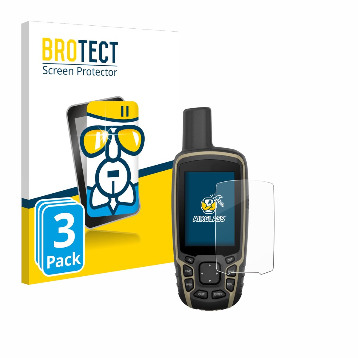 Screenprotector 3 Stuks voor Garmin GPSMAP 65 Beschermglas transparant