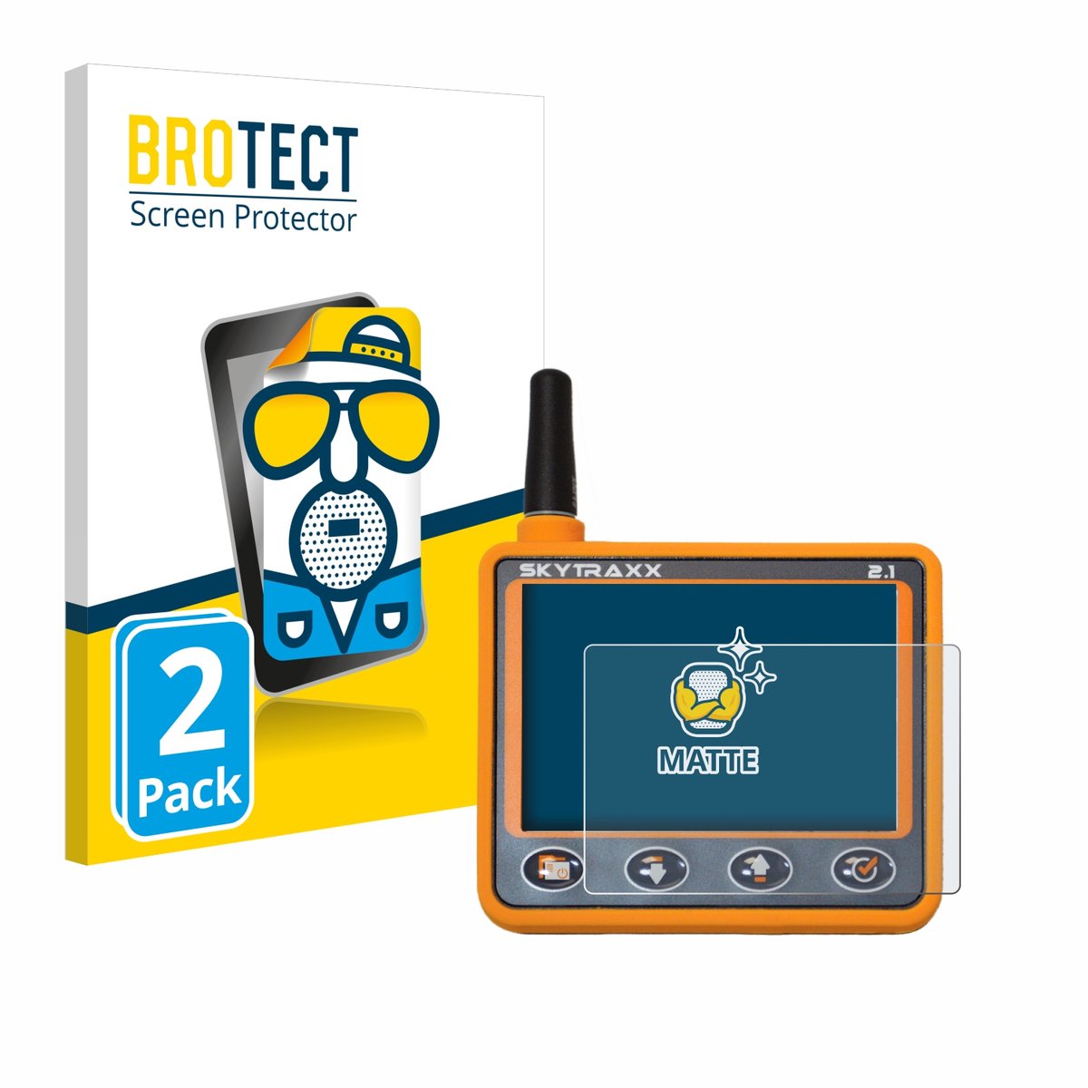 BROTECT - Screenprotector voor Skytraxx 2.1 Vario - Folie Beschermfolie matte 2 Stuks