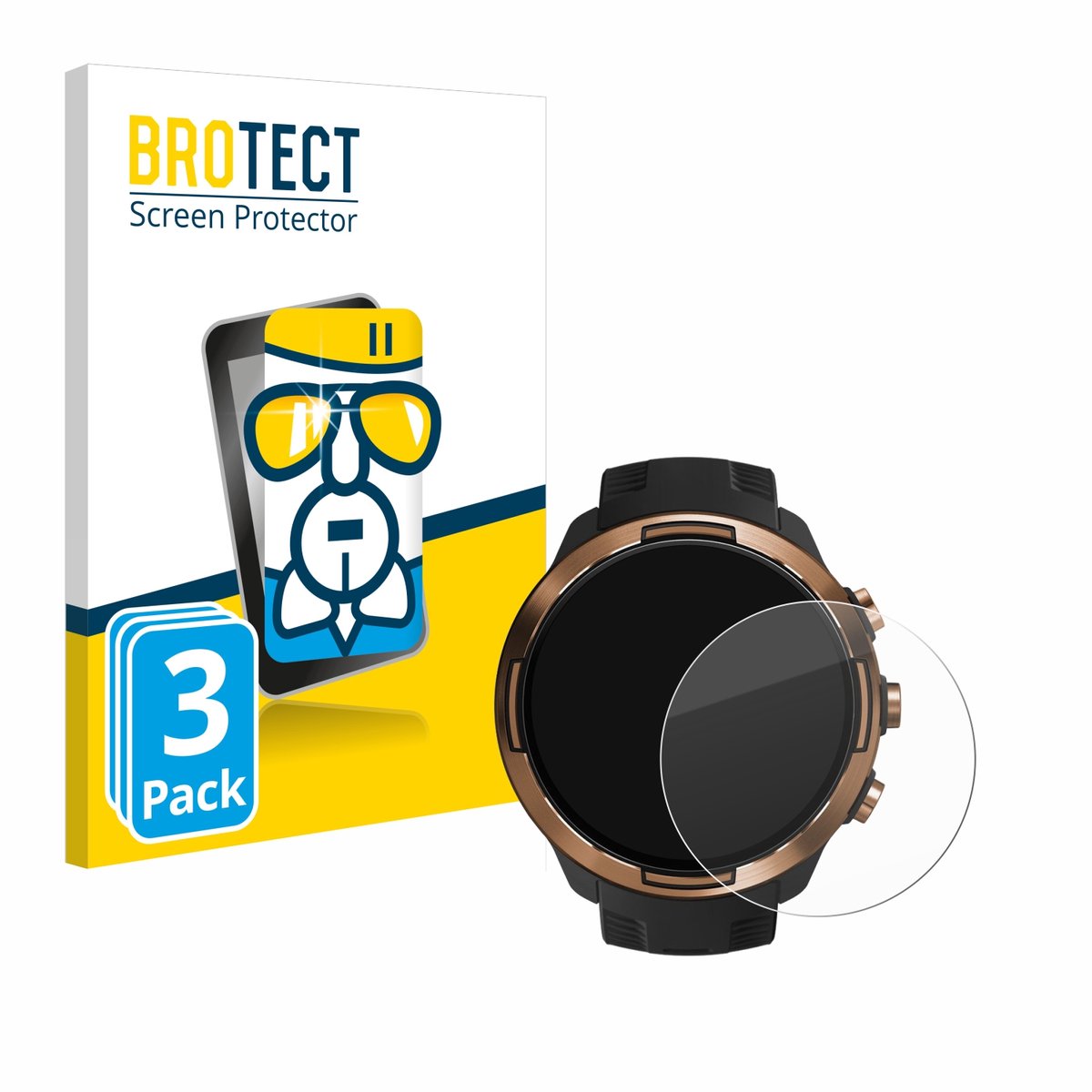 Screenprotector 3 Stuks voor Suunto 9 Baro Beschermglas transparant