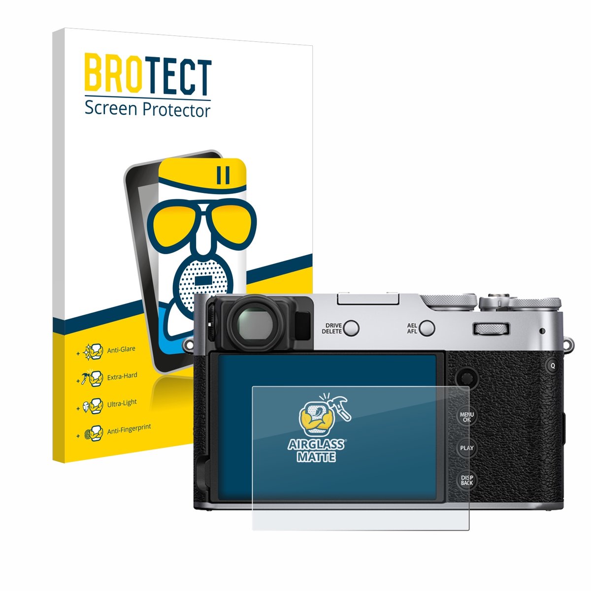 BROTECT - Screenprotector voor Fujifilm X100V - Folie Beschermfolie Beschermglas matte