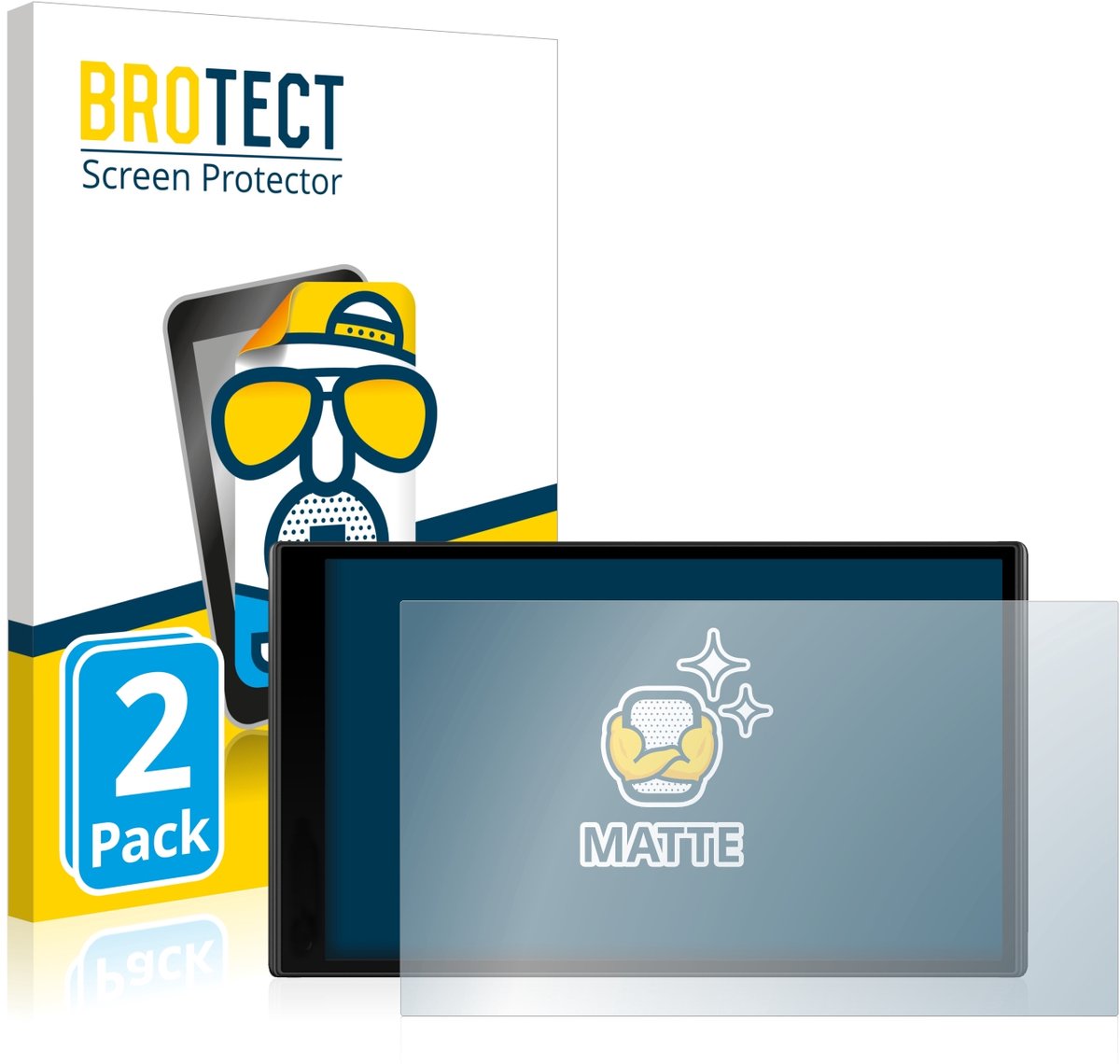 BROTECT - Screenprotector voor Garmin DriveSmart 61 LMT-D - Folie Beschermfolie matte 2 Stuks