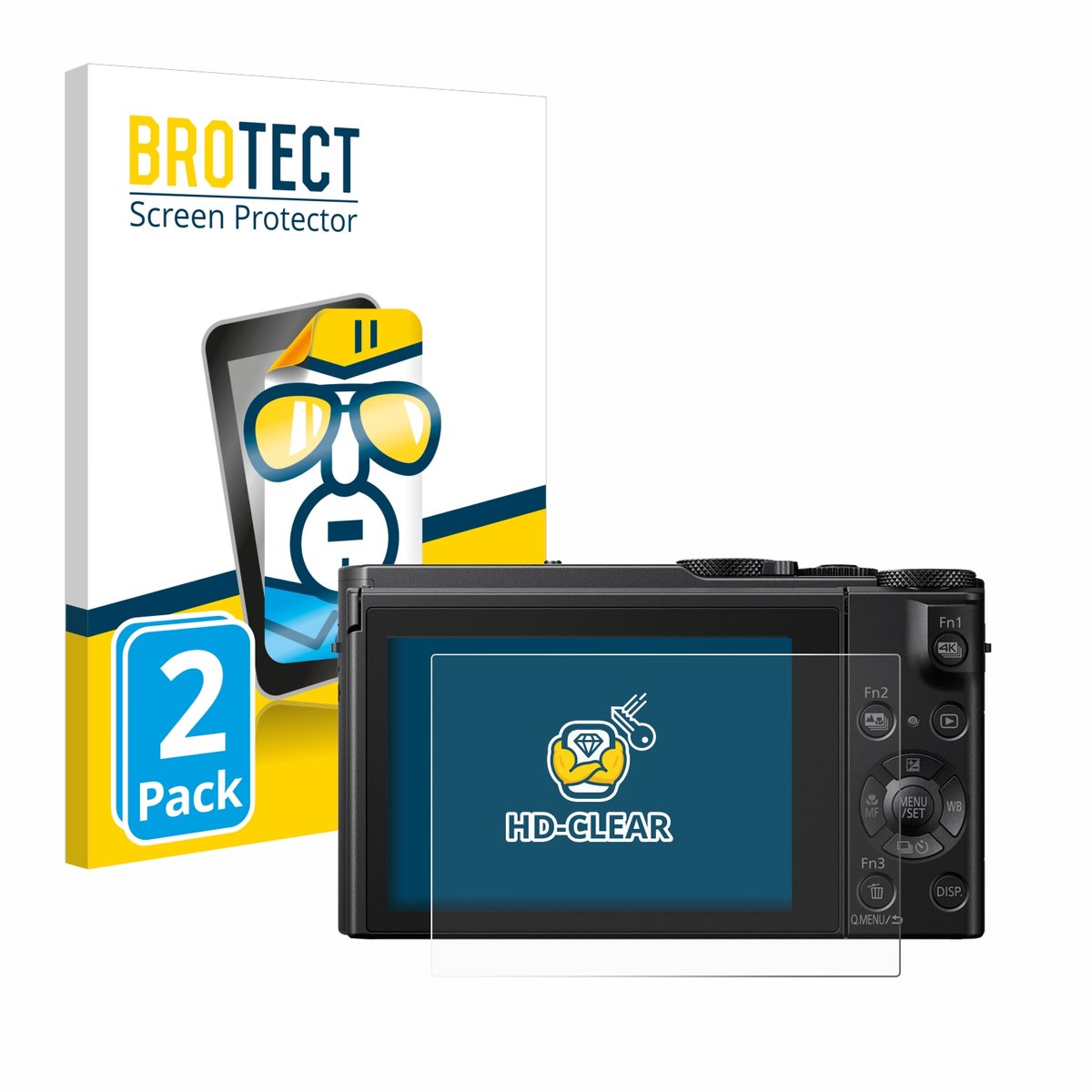 BROTECT - Screenprotector voor Panasonic Lumix DMC-LX15 - Folie Beschermfolie transparant 2 Stuks