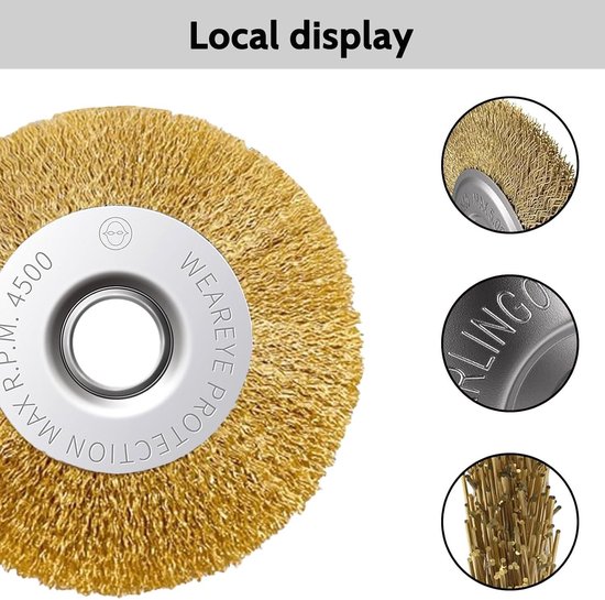 4-delige draadborstelset voor Multibrush en Weedbrush - Ø 10 cm - Accessoires voor bodemreiniging, mos, vuil en onkruidverwijdering — afbeelding 3