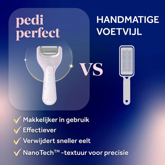 Dr. Scholl's Pedi Perfect Elektrische Voetvijl met Nano Technologie - Eeltvijl - Eeltverwijderaar - Draadloos - Oplaadbaar - Waterdicht