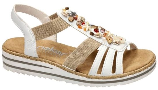 Rieker -Dames - wit - sandalen - maat 37