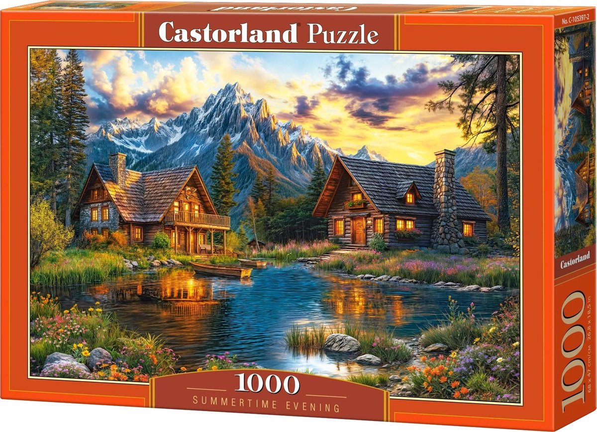 Castorland Summertime Evening – Puzzel – 1000 stukjes – Satijnen afwerking – Perfecte pasvorm – Europese kwaliteit