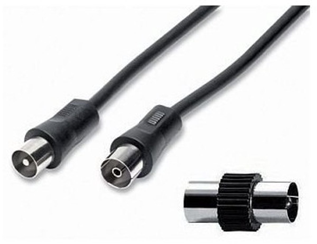 nuovaVideosuono 9/28 coax-kabel 2 m Zwart