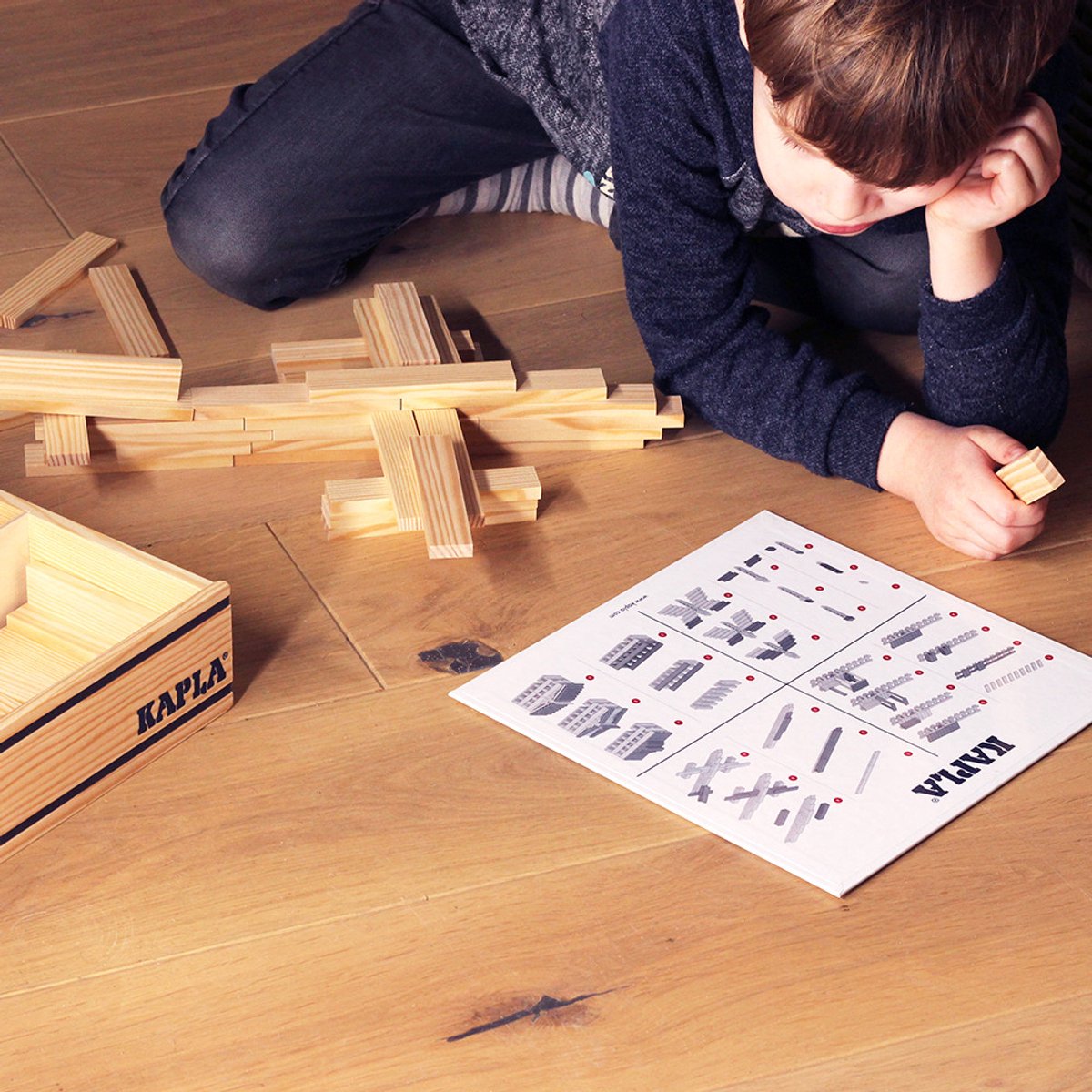 KAPLA - KAPLA Kleur - Constructiespeelgoed - 100 Plankjes — afbeelding 6