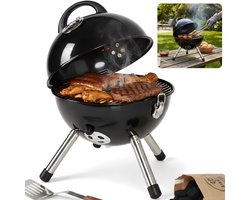 Cheqo® Kogelbarbecue - Houtskoolbarbecue - Houtskool Bbq - Kogel Bbq - Kolenbarbecue - Kogelgrill - Ronde Barbecue - Ronde Bbq - Barbecue Met Deksel - Houtskoolgrill - Draagbare Houtskool Bbq - Draagbare Barbecue