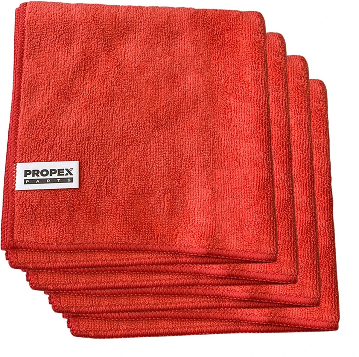 Propex Parts Microvezeldoek 40cm x 40cm - Super Absorberend - Geschikt voor Sanitair & Badkamer - Rood - 4 stuks