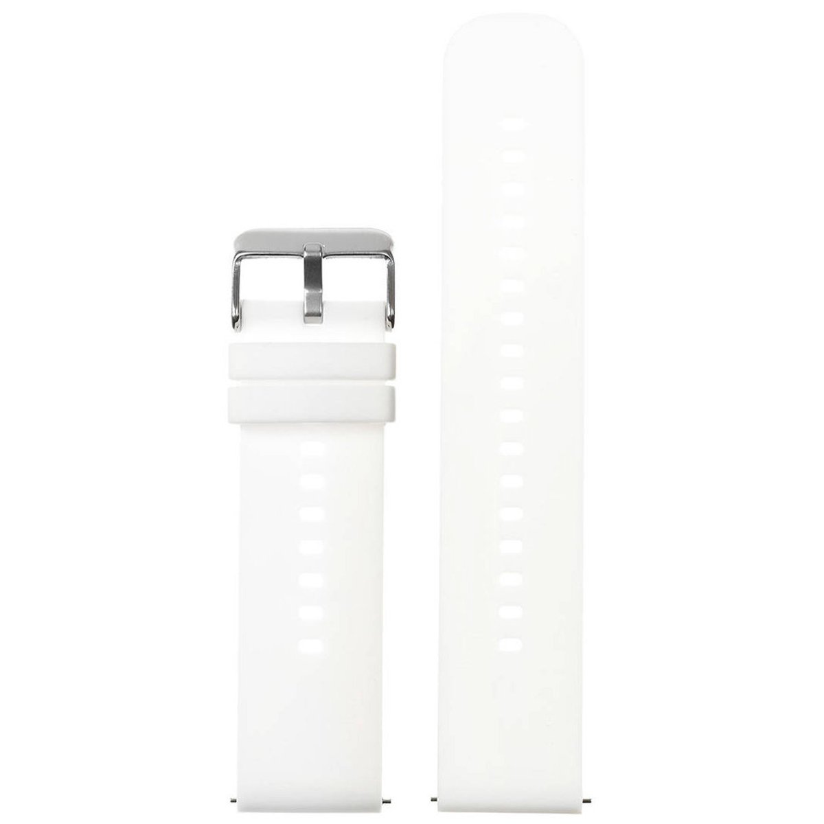 Pacific - Horlogebandje - Wit - 22mm - Met Snelspanner