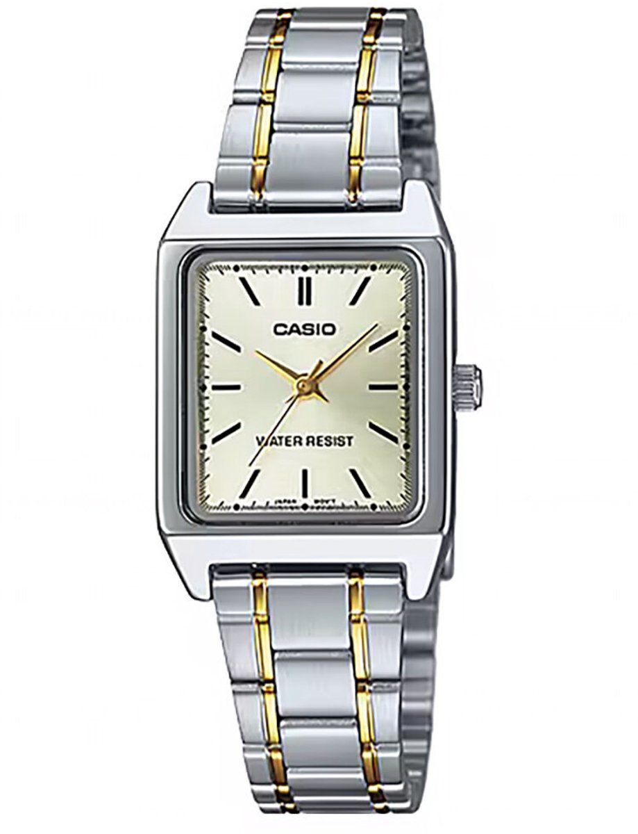 Casio LTP-V007SG-9E - Dameshorloge - Gouden Wijzerplaat - Stalen Band - Elegante Stijl