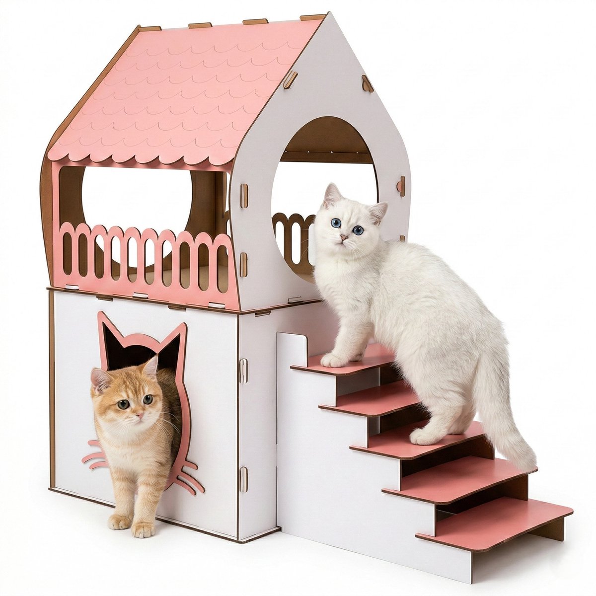 Kattenhuis – MDF – 66x35x68 cm – Kattenmeubel – Kattenhuisje – Kattenhok – Kattenkooi – Kattenhuizen – Dierenhuis