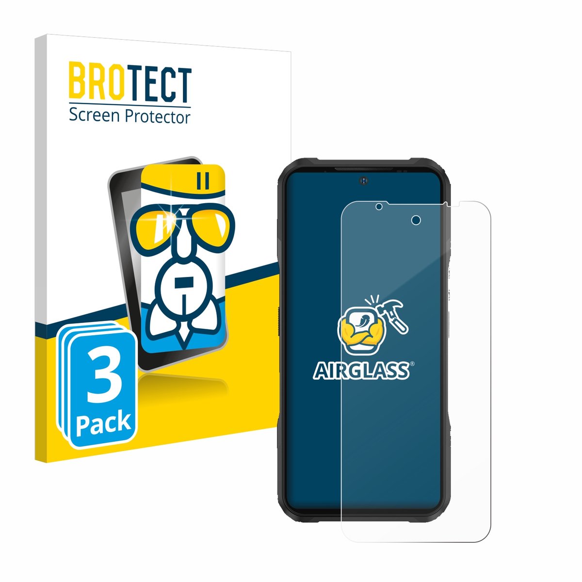 Screenprotector 3 Stuks voor Doogee V20 Beschermglas transparant