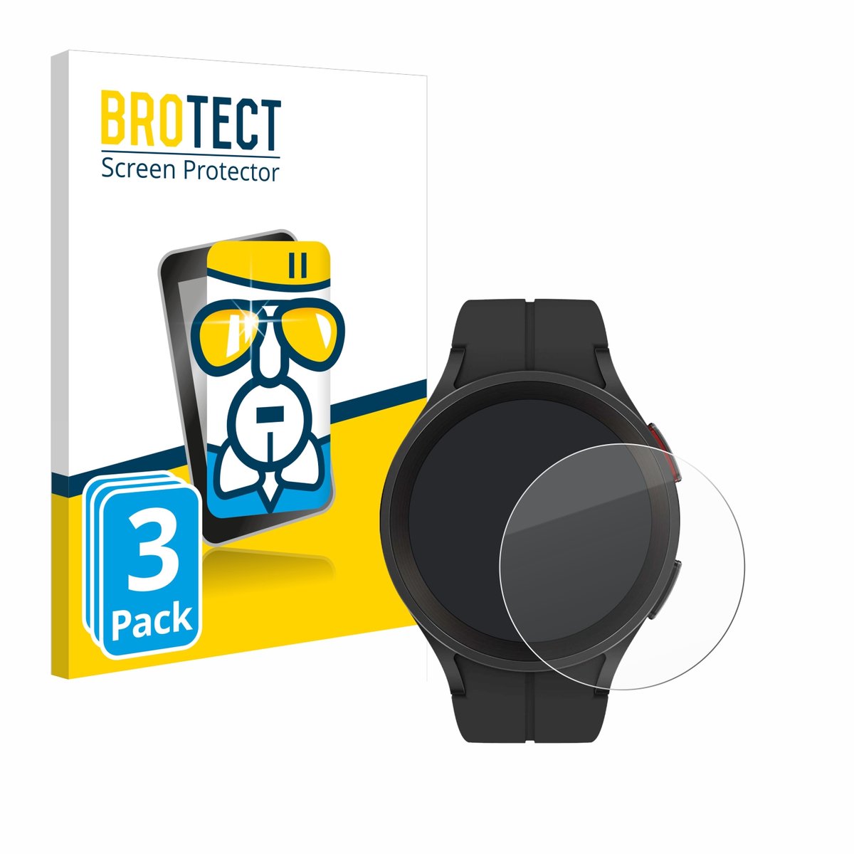 Screenprotector 3 Stuks voor Samsung Galaxy Watch 5 Pro Beschermglas transparant