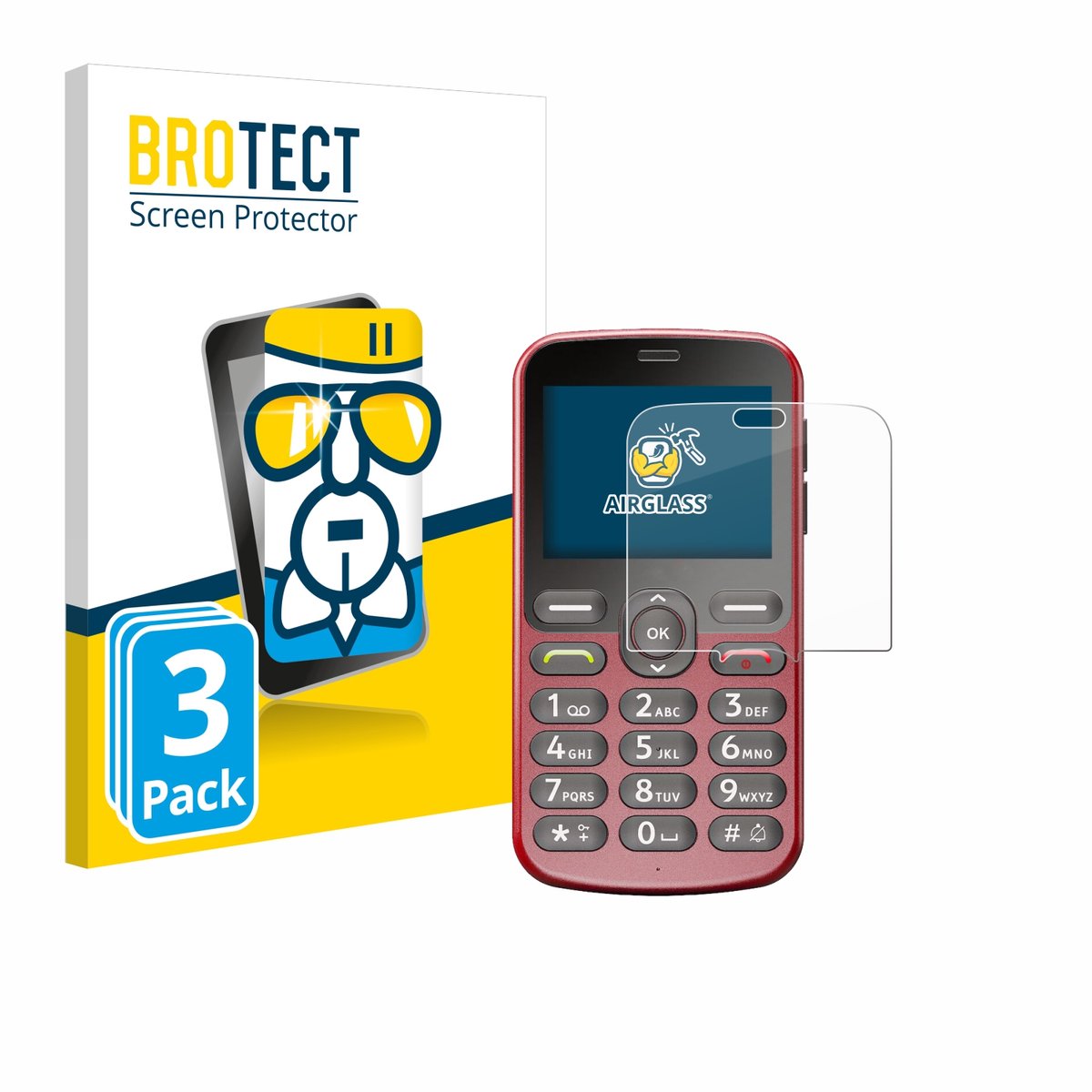 Screenprotector 3 Stuks voor Doro 1880 Beschermglas transparant