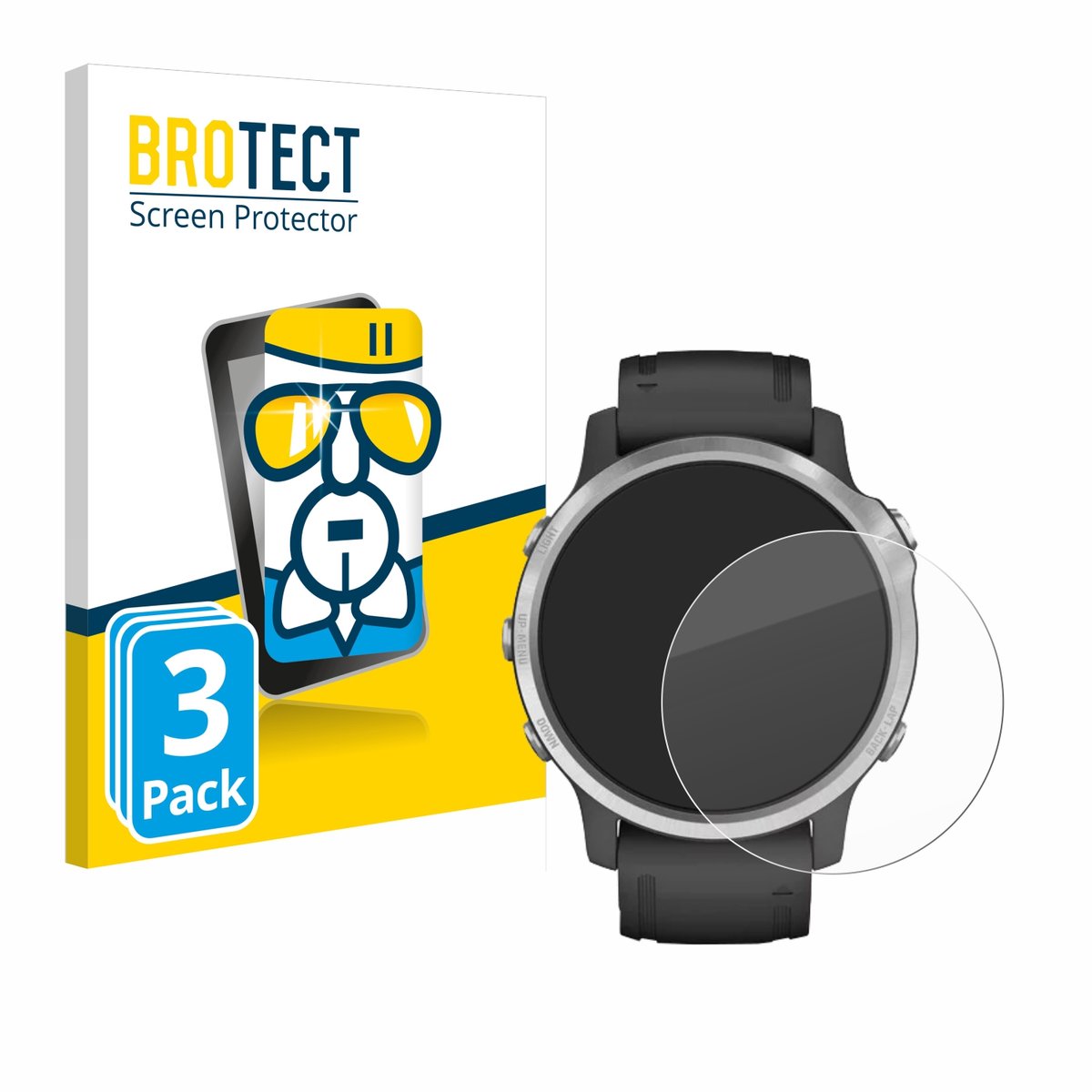 Screenprotector 3 Stuks voor Garmin Fenix 6S / 6S Pro Beschermglas transparant