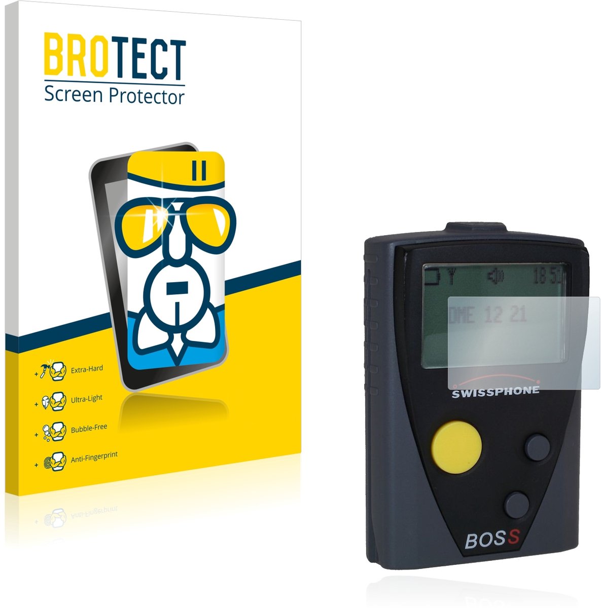 Screenprotector voor Swissphone Boss 925 V Beschermglas transparant
