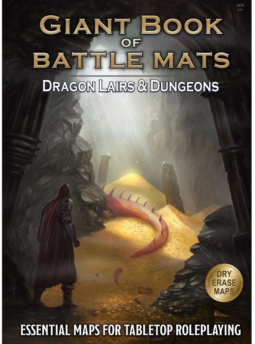 A Giant Book of Battle Mats: Dragon Lairs & Dungeons - RPG Maps