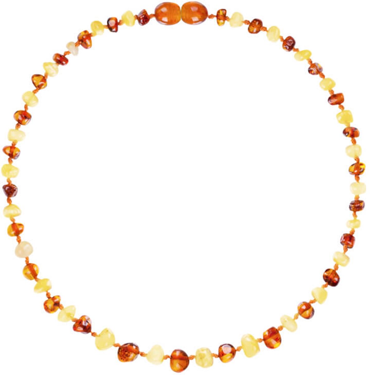 Baby Natura - Barnsteen Armband - Baby/Peuter - Cognac - Milk - 32 cm