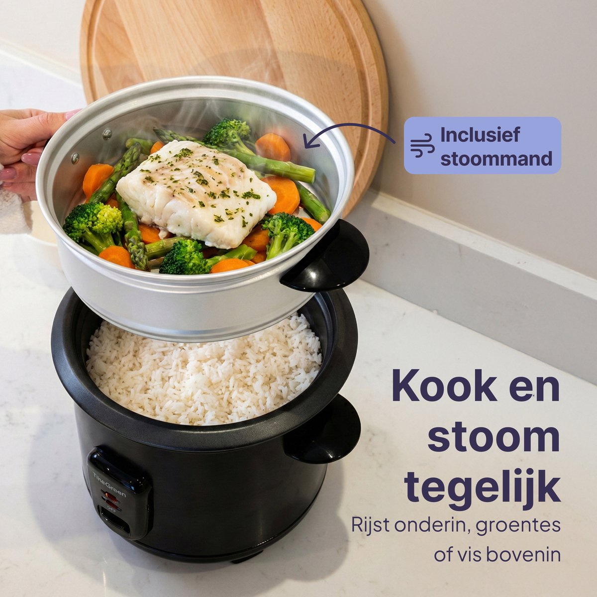 Vivid Green Rijstkoker 1.5L thumbnail 6