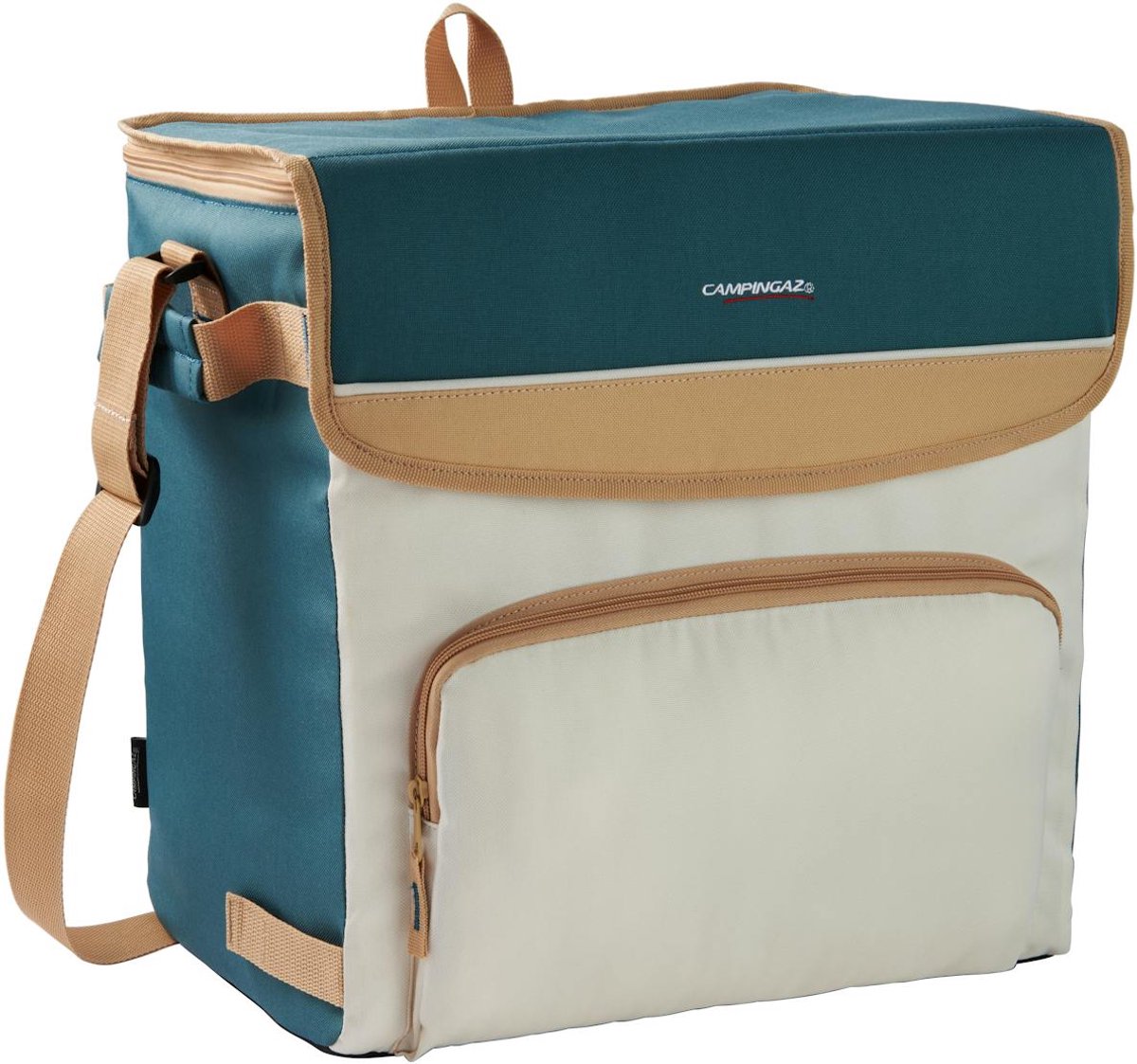 Campingaz Fold'N Cool MiniMaxi 30L Koeltas – 12x 1,5 liter – Antibacteriële voering - groen/beige/wit