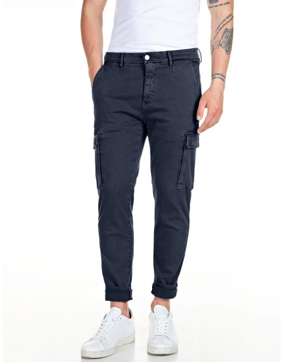Replay M9649e.000.8366197 Cargobroek Blauw 38 / 34 Man