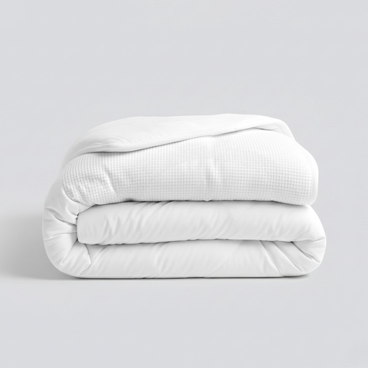 Zydante Dekbed Zonder Overtrek 240x220 cm - Hoesloos Dekbed - Waffle - Wit