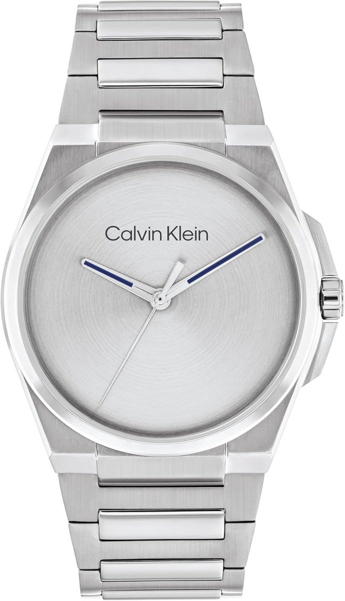 Minimalistisch Herenhorloge met Zilveren Roestvrij Stalen Band