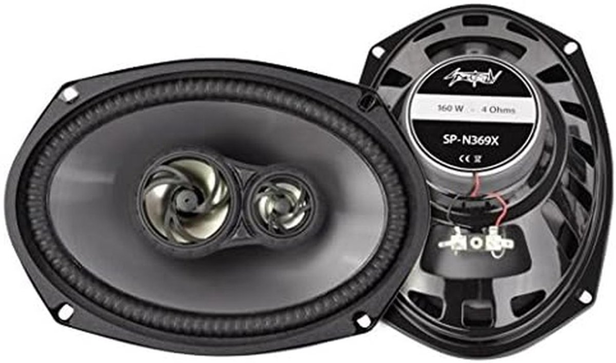 Set van 2x 16.5 cm 2-weg Coaxiale Auto Speakers - 160 Watt Maximaal Vermogen