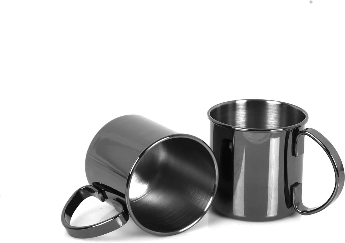 Set van 2 Onbreekbare Koperen Cocktailglazen van RVS - 480 ml
