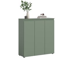 Scarpa dressoir 3 deuren stoffig groen.