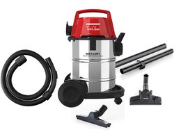 Heinner TwinClean Nat- en Droogzuiger 1400 W – Blaasfunctie – 21 L Capaciteit – 6 L Stofzak – RVS Reservoir – HEPA-filter – RVS/Zwart