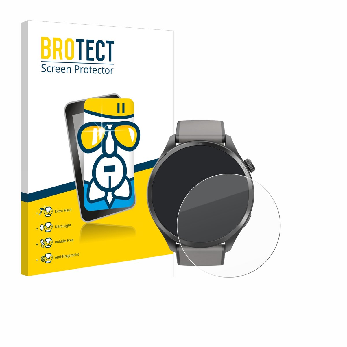 Screenprotector voor Hama Smartwatch 9000 Beschermglas transparant