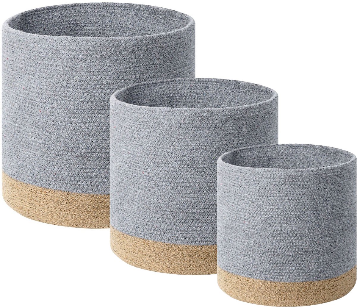 BELIANI BASIMA - Manden set van 3 - Beige/Grijs - Katoen
