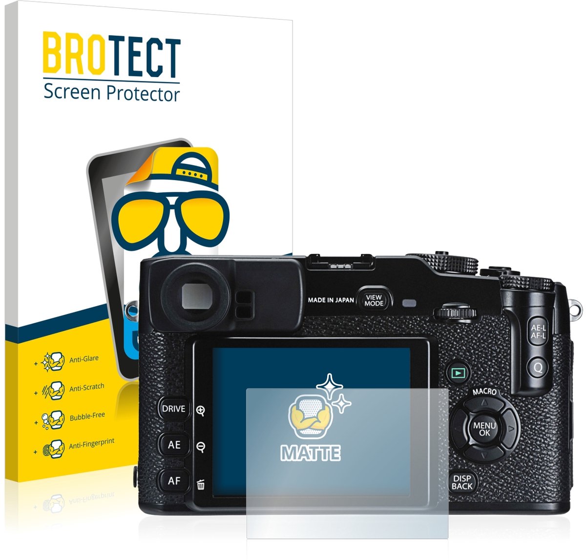 BROTECT - Screenprotector voor Fujifilm X-Pro1 - Folie Beschermfolie matte 2 Stuks