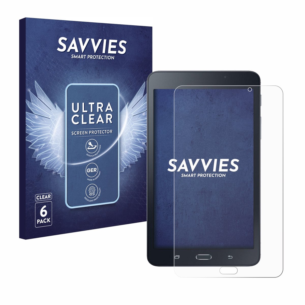 Savvies - Screenprotector voor Samsung Galaxy Tab A6 7.0 - Folie Beschermfolie transparant 6 Stuks