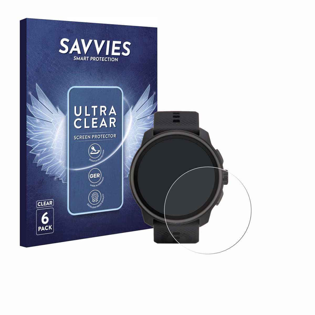 Savvies - Screenprotector voor Suunto Race S - Folie Beschermfolie transparant 6 Stuks