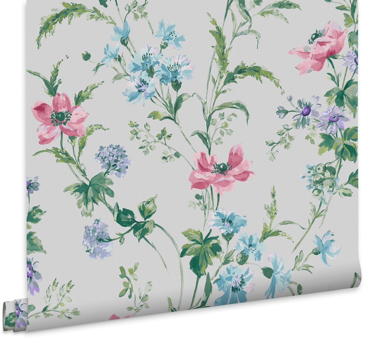 Laura Ashley Poppy Meadow Behang - Bloemen - 10mx52cm - Multi