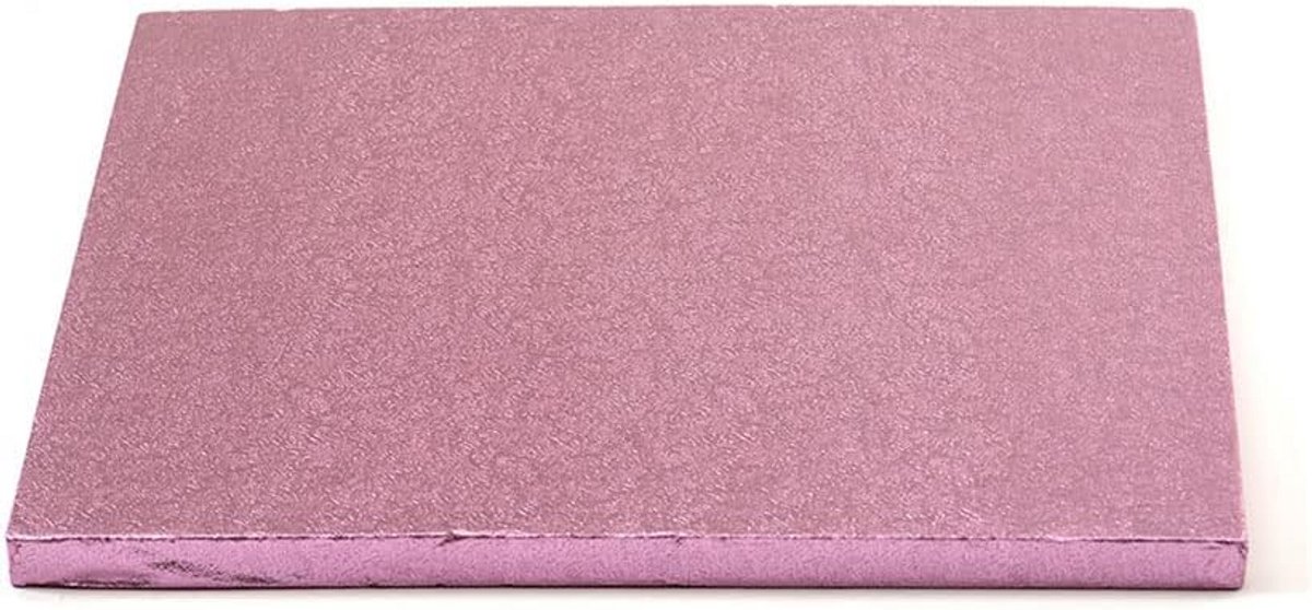 Vierkante Taartplaat Karton Roze 30x30 cm