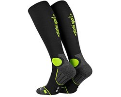 Piarini 1 paar functionele sokken, loopsportsokken, heren en dames, badstof, compressie-effect