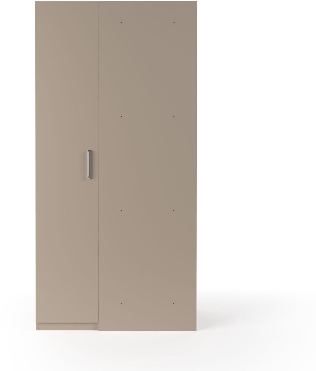 Wasophoogte® Opbergkast - Zijkast voor wasmachine kast - Module M2 - 700(D)*1150(B)*2350(H) mm - Taupe