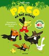 Boekcover met een hond, kat, wolf, eend en twee vogeltjes in een orkest. Honden met "Paco" op shirt.